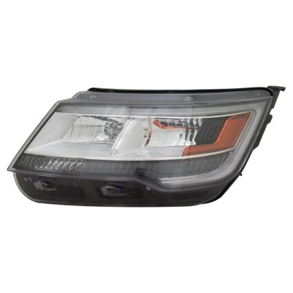 Headlight Lens Housing Left HID CAPA for Ford Explorer Base 2016–2018