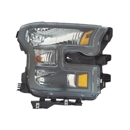 Headlight Lens Housing Right Halogen w/Special Edition Pkg Black Bezel CAPA for Ford F-150 Extended Cab Pickup Crew Cab Pickup 2016–2017