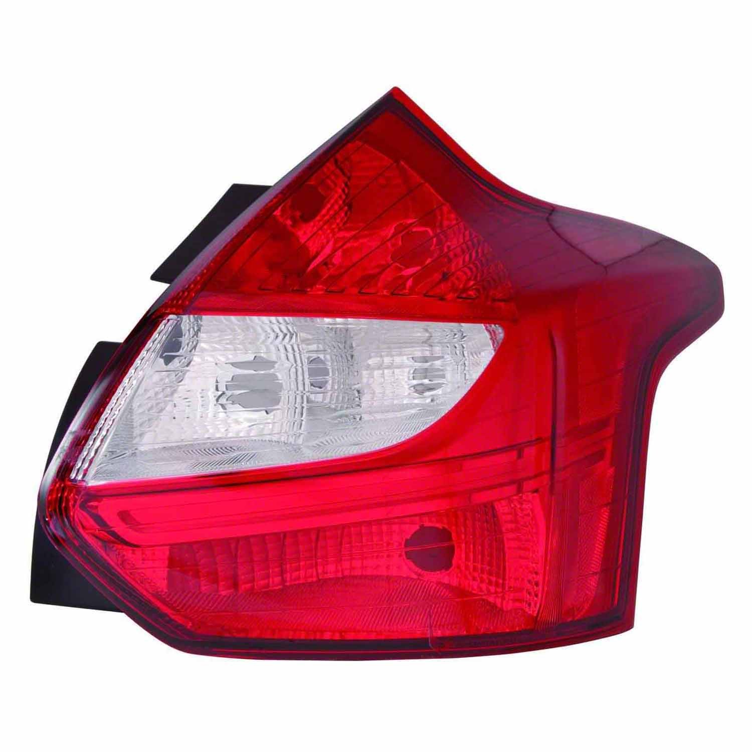 Tail Light Housing Right Includes Lens CAPA for Ford Focus Hatchback 2012–2014