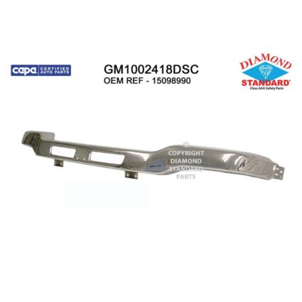 Bumper Face Bar Front Impact Bar w/o Brackets Chrome CAPA for GMC Sierra 1500 Sierra 1500 Classic