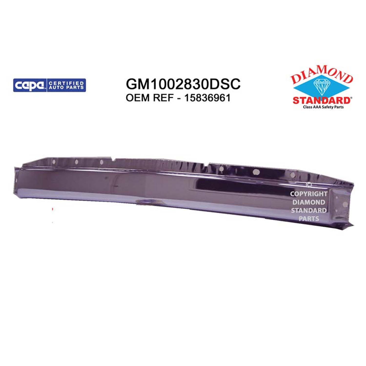 Bumper Face Bar Front Chrome CAPA for Chevrolet Silverado 1500 2007–2008