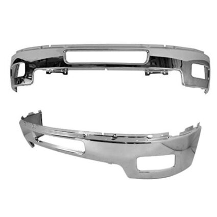 Bumper Face Bar Front w/Fog Lamps Chrome for Chevrolet Silverado 2500 HD Silverado 3500 HD