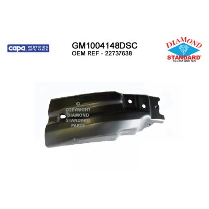 Bumper Extension Front Left Outer Impact Bar CAPA for Chevrolet Silverado 1500 2007–2013