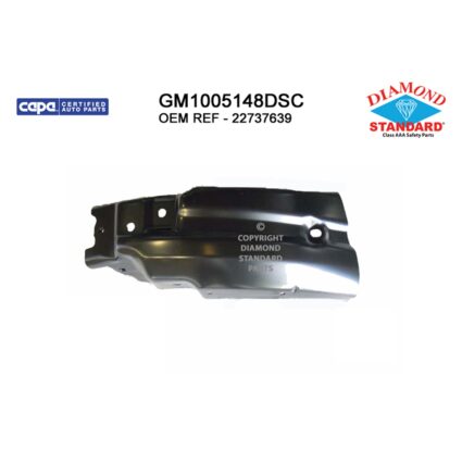 Bumper Extension Front Right Outer Impact Bar CAPA for Chevrolet Silverado 1500 2007–2013