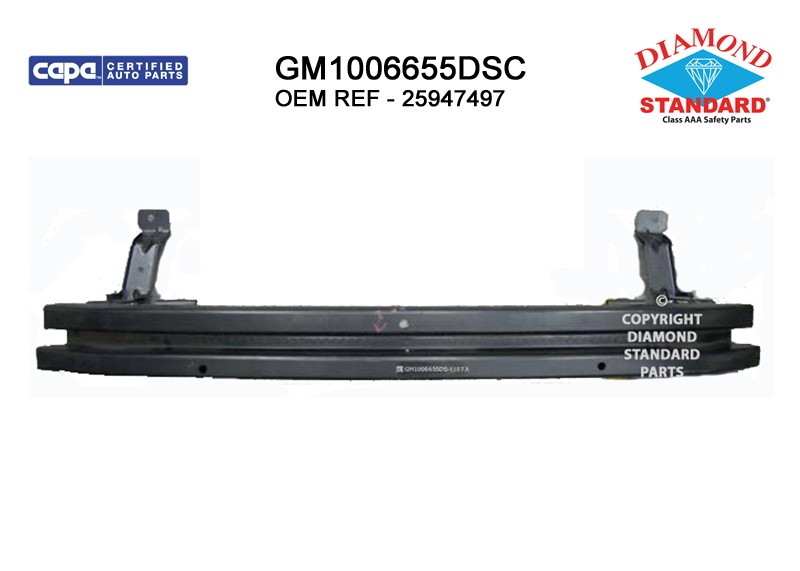 Bumper Cover Reinforcement Front w/o Off Road Pkg 2nd Design CAPA for Cadillac Escalade Escalade ESV Escalade EXT Chevrolet Avalanche Suburban 1500 Suburban 2500 GMC Yukon XL 1500