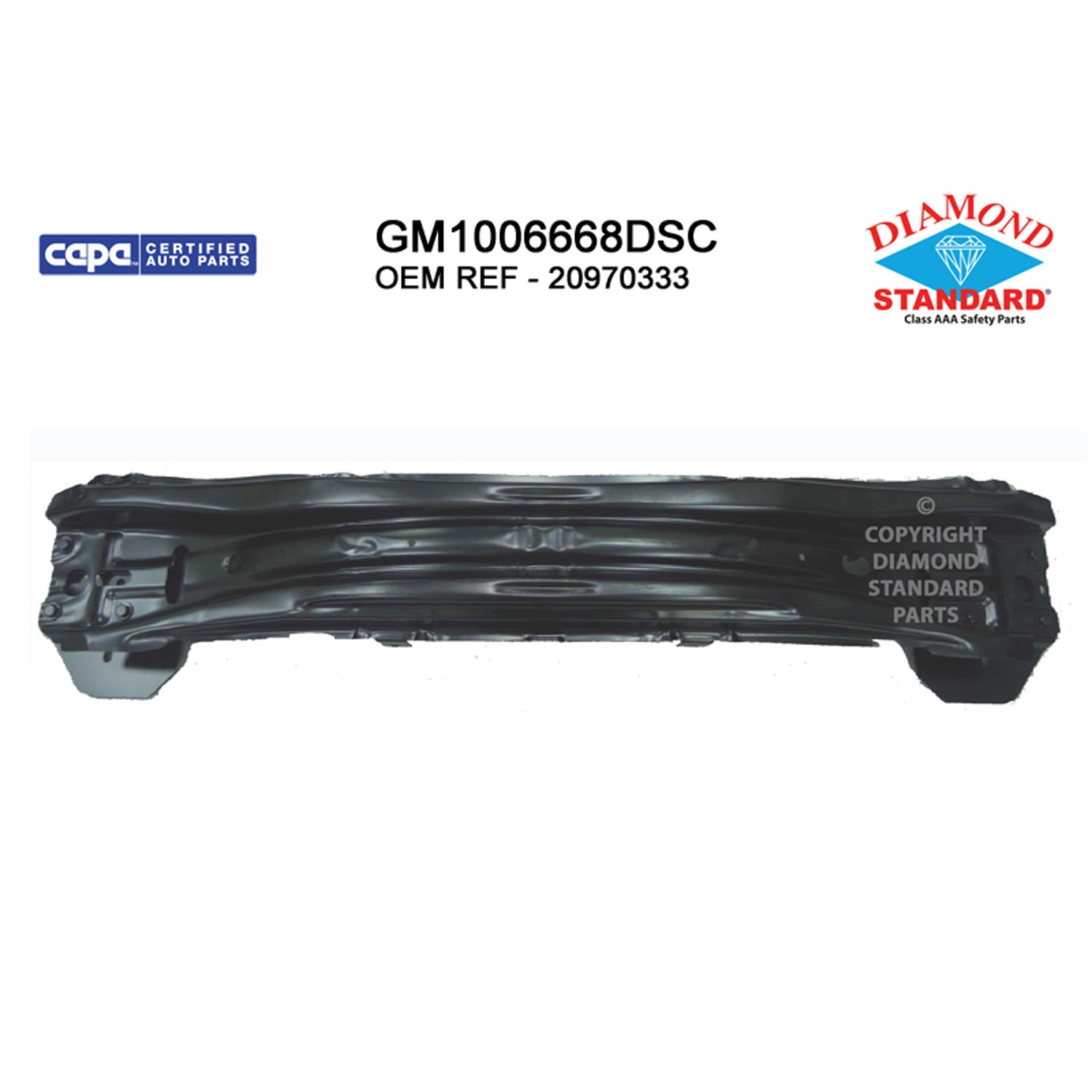 Bumper Cover Reinforcement Front CAPA for Chevrolet Equinox GMC Terrain