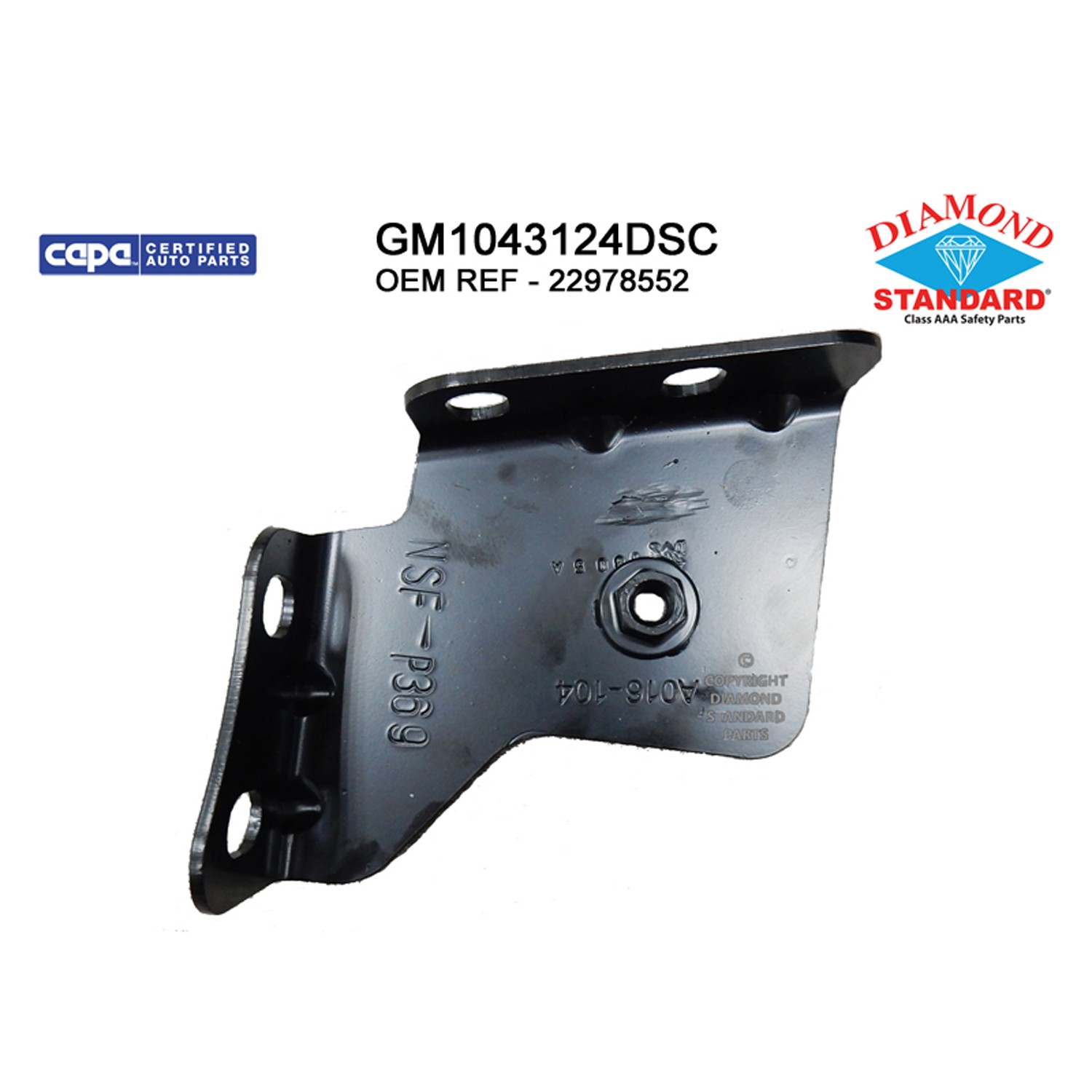 Bumper Cover Support Front Right Outer CAPA for Chevrolet Silverado 2500 HD 2015–2019