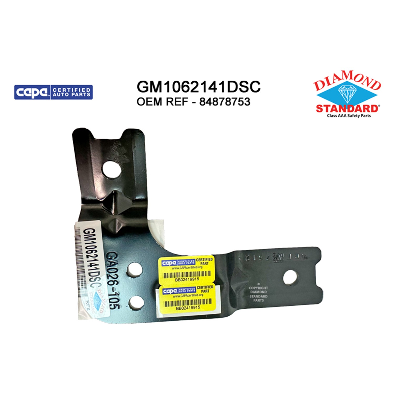 Bumper Support Front Left Bracket CAPA for GMC Sierra 1500 2022–2025