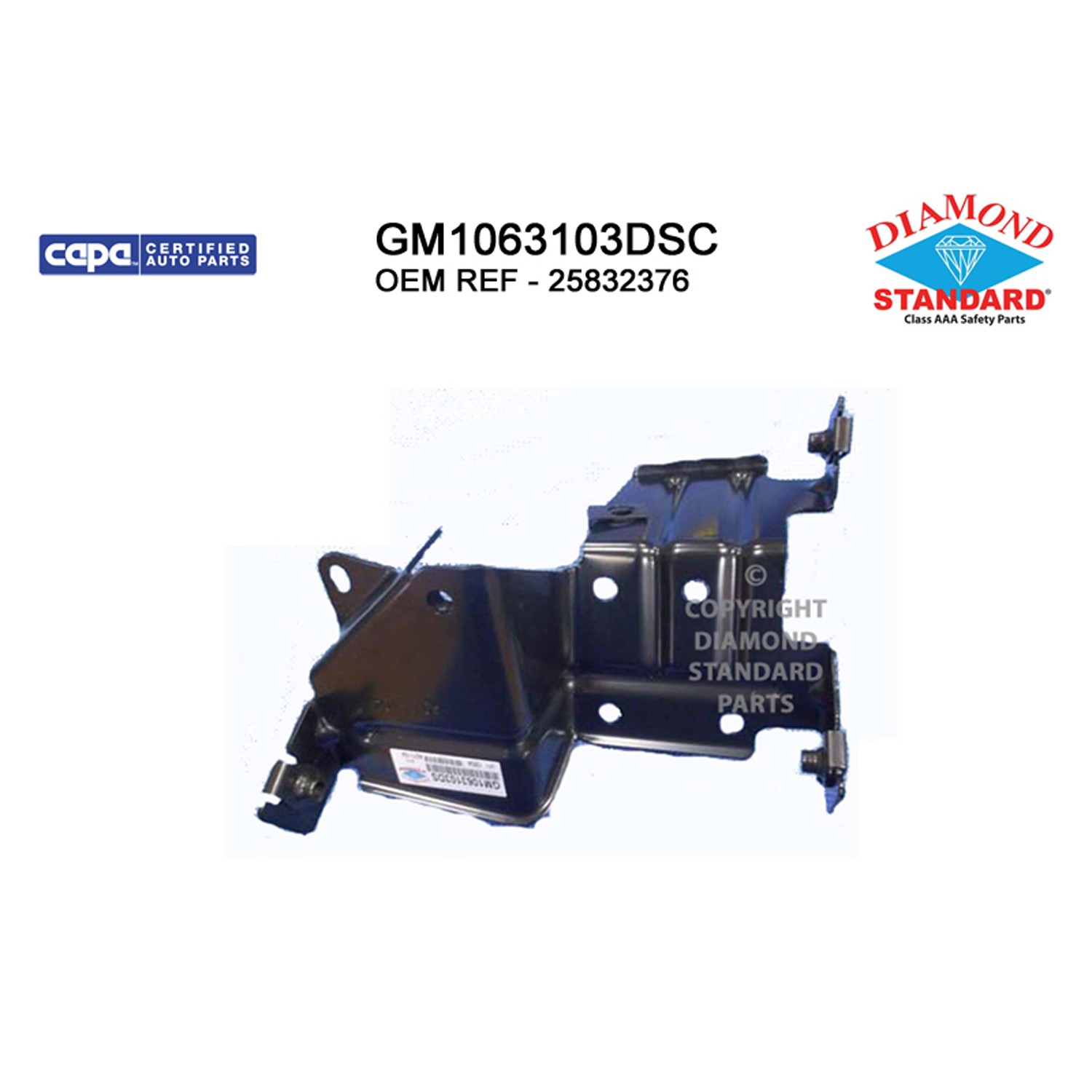 Bumper Support Front Right Outer Bracket CAPA for GMC Sierra 2500 HD Sierra 3500 HD