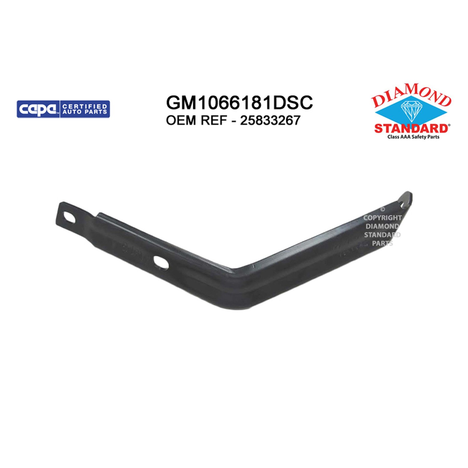 Bumper Bracket Front Left Reinforcement Bracket CAPA for GMC Sierra 1500 2007–2013