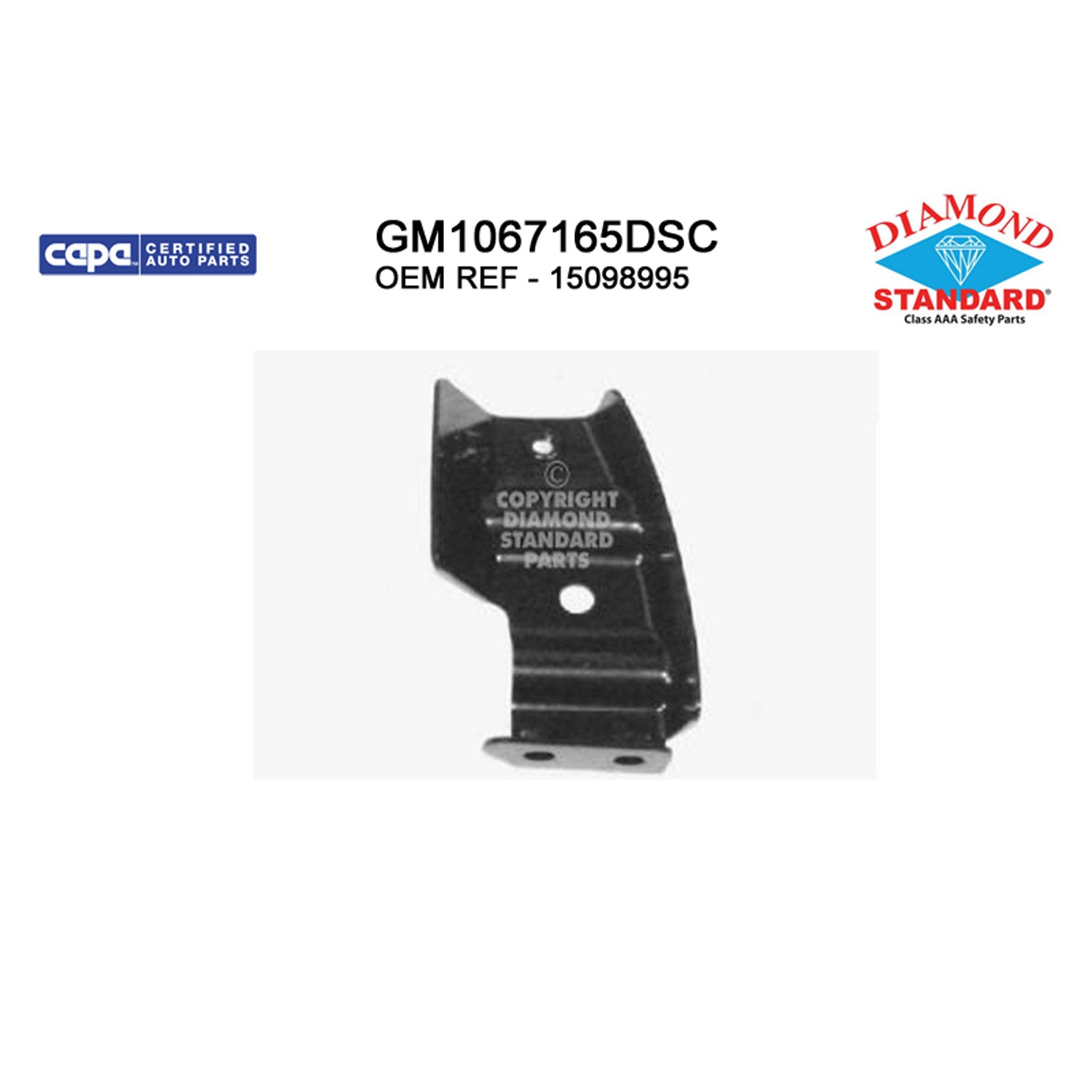 Bumper Bracket Front Right Outer Bracket CAPA for GMC Sierra 1500 Sierra 1500 Classic