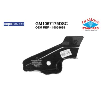 Bumper Bracket Front Right Outer Type 1 w/o Body Cladding CAPA for Chevrolet Avalanche 1500 Avalanche 2500 Silverado 1500 Silverado 1500 Classic Silverado 2500 Silverado 2500 HD Silverado 2500 HD Classic Silverado 3500 Silverado 3500 Classic