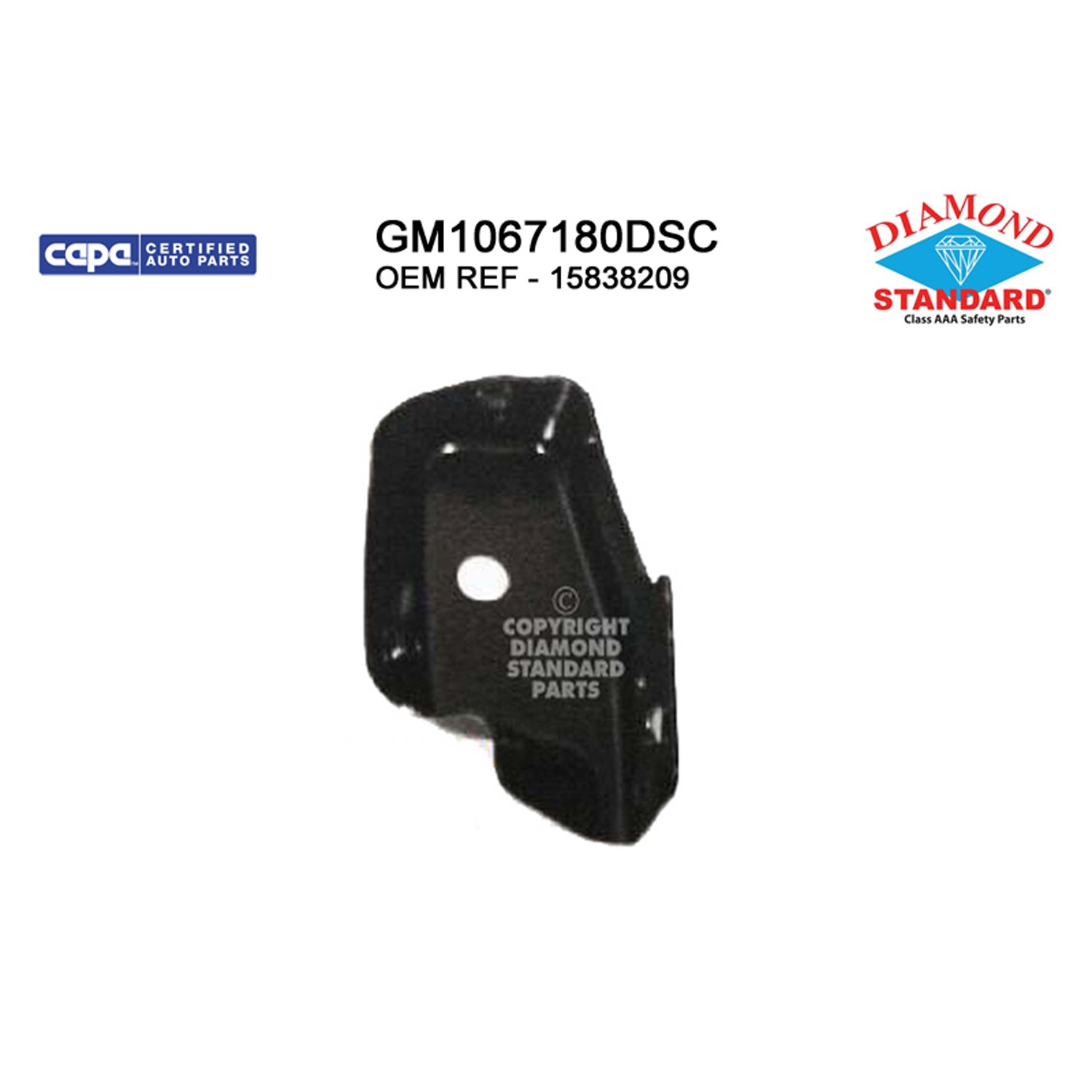 Bumper Bracket Front Right Extension Bracket CAPA for Chevrolet Silverado 1500 Silverado 2500 HD Silverado 3500 HD