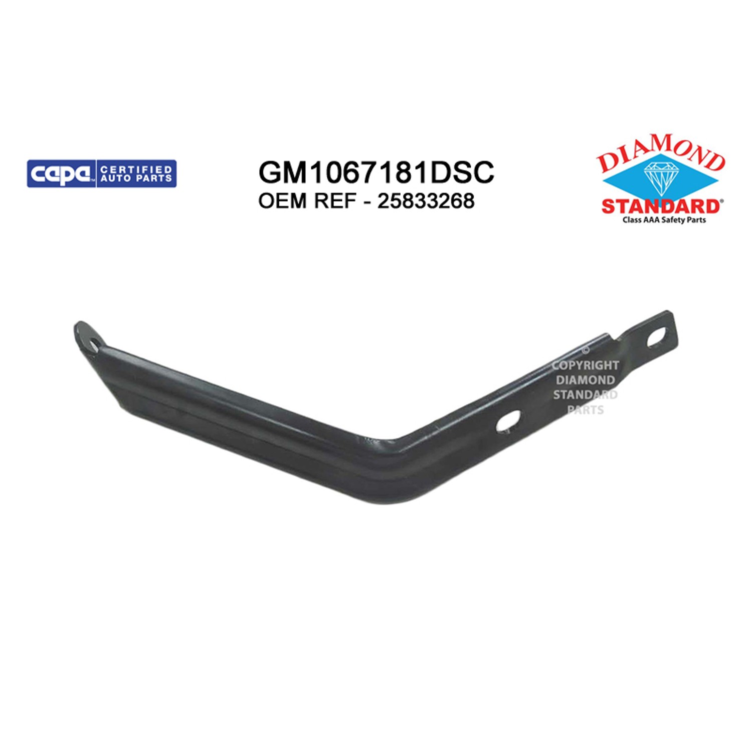 Bumper Bracket Front Right Reinforcement Bracket CAPA for GMC Sierra 1500 2007–2013