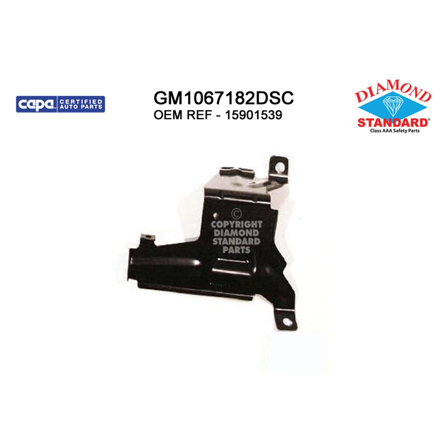 Bumper Bracket Front Right Outer CAPA for GMC Sierra 1500 2007–2013