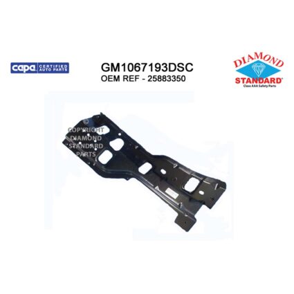 Bumper Bracket Front Right CAPA for Chevrolet Silverado 2500 HD 2011–2014