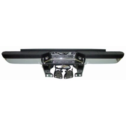 Bumper Assembly Rear w/o Impact Strip Includes Pads/Brackets/Hardware/License Lamp Chrome for Chevrolet C1500 C2500 C3500 K1500 K2500 K3500 GMC C1500 C2500 C3500 K1500 K2500 K3500