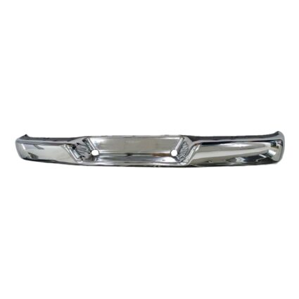 Bumper Face Bar Rear w/o Object Sensor Chrome Late Design Bright CAPA for Chevrolet Express 1500 Express 2500 Express 3500 GMC Savana 1500 Savana 2500 Savana 3500