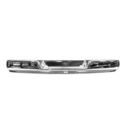 Bumper Face Bar Rear w/o Object Sensor Chrome Late Design Bright for Chevrolet Express 1500 Express 2500 Express 3500 GMC Savana 1500 Savana 2500 Savana 3500