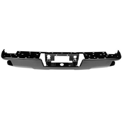 Bumper Face Bar Rear w/Corner Step w/o Parking Aid Sensors Black for Chevrolet Silverado 1500 Silverado 1500 LD