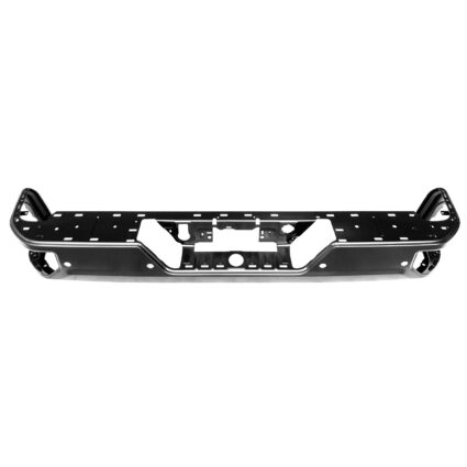 Bumper Face Bar Rear Single Exhaust w/Blind Spot Module Primed CAPA for Chevrolet Silverado 1500 Silverado 1500 LTD Silverado 2500 HD Silverado 3500 HD GMC Sierra 1500 Sierra 1500 Limited Sierra 2500 HD Sierra 3500 HD