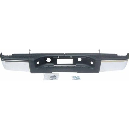 Bumper Assembly Rear w/o Rear Object Sensors Chrome for Chevrolet Silverado 1500 GMC Sierra 1500