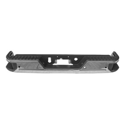 Bumper Assembly Rear Single Exhaust w/Blind Spot Module Chrome for Chevrolet Silverado 1500 Silverado 1500 LTD GMC Sierra 1500 Sierra 1500 Limited
