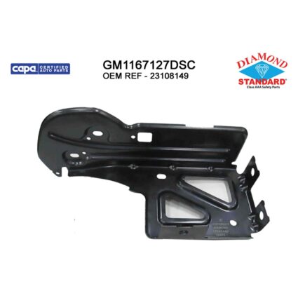 Bumper Bracket Rear Right Impact Bar Bracket w/Corner Step CAPA for Chevrolet Silverado 1500 Silverado 1500 LD