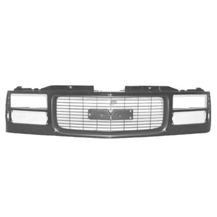 Grille w/Composite Headlamps w/o Chrome Opening Gloss Black for GMC C1500 C1500 Suburban C2500 C2500 Suburban C3500 K1500 K1500 Suburban K2500 K2500 Suburban K3500 Sierra 1500 Sierra 2500 Sierra 3500 Yukon