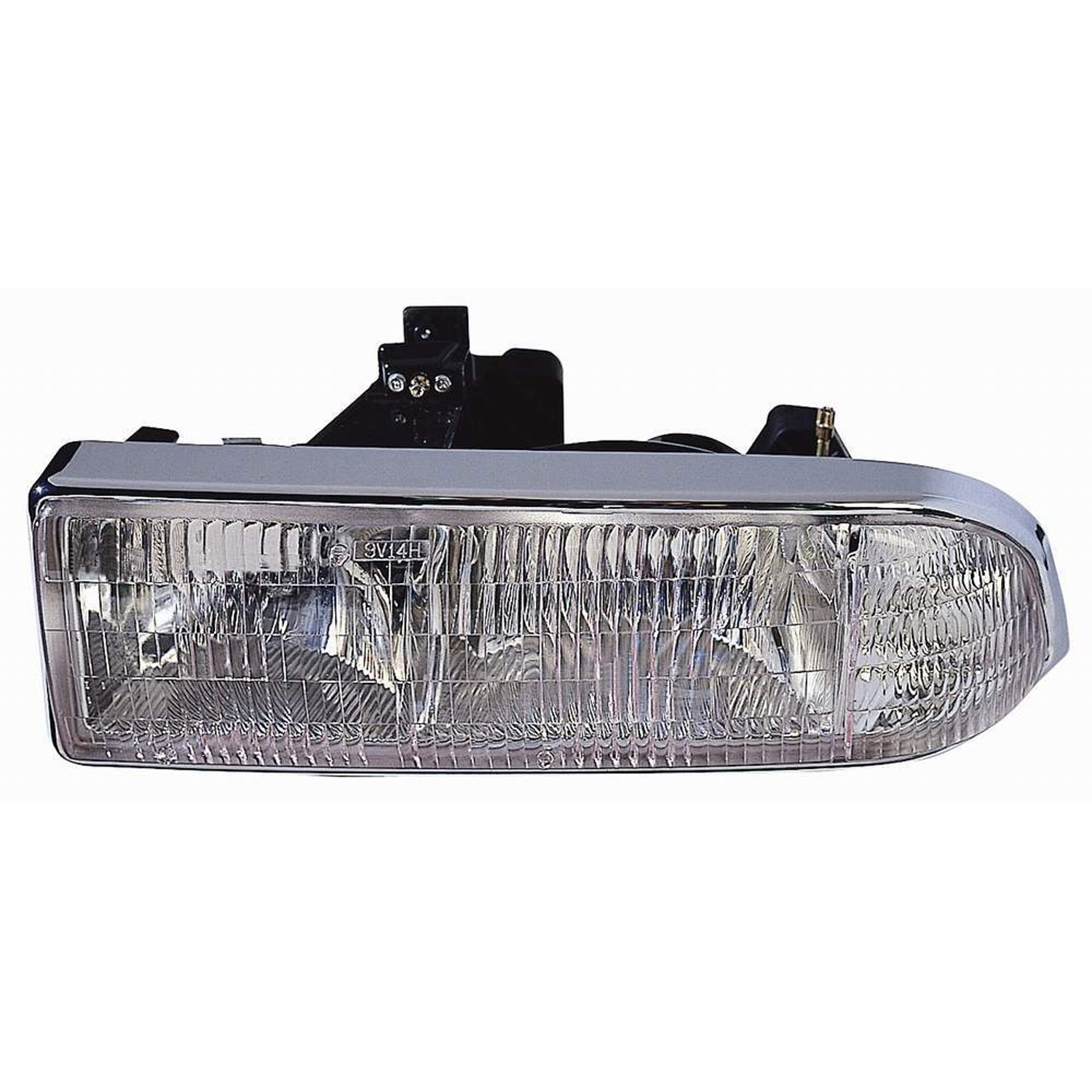 Headlight Assembly Composite Left w/Chrome Bezel CAPA for Chevrolet Blazer S10