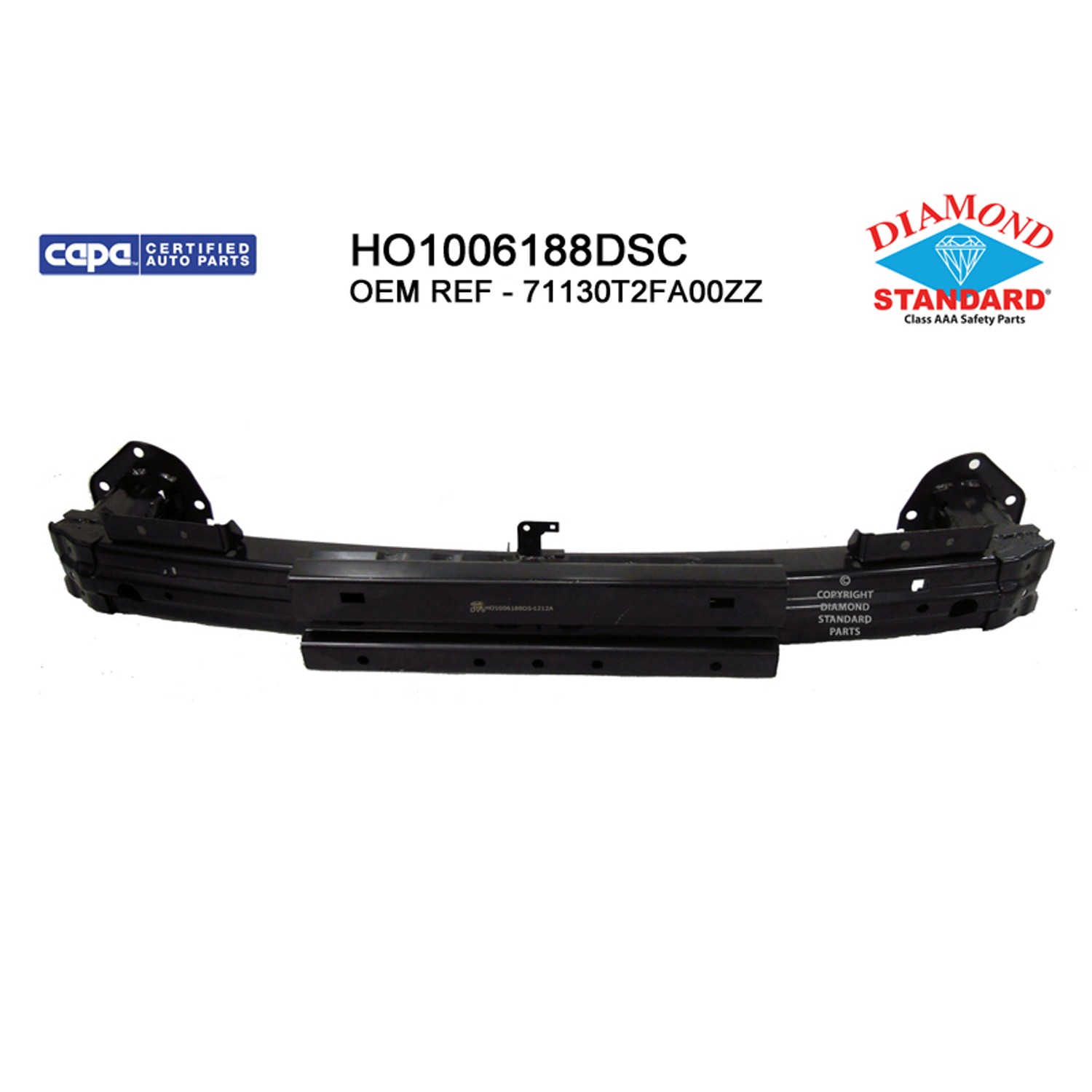 Bumper Cover Reinforcement Front CAPA for Honda Accord Sedan 2013–2017