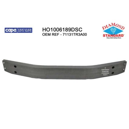 Bumper Cover Reinforcement Front CAPA for Honda Civic Hybrid-L Hybrid 2013–2015