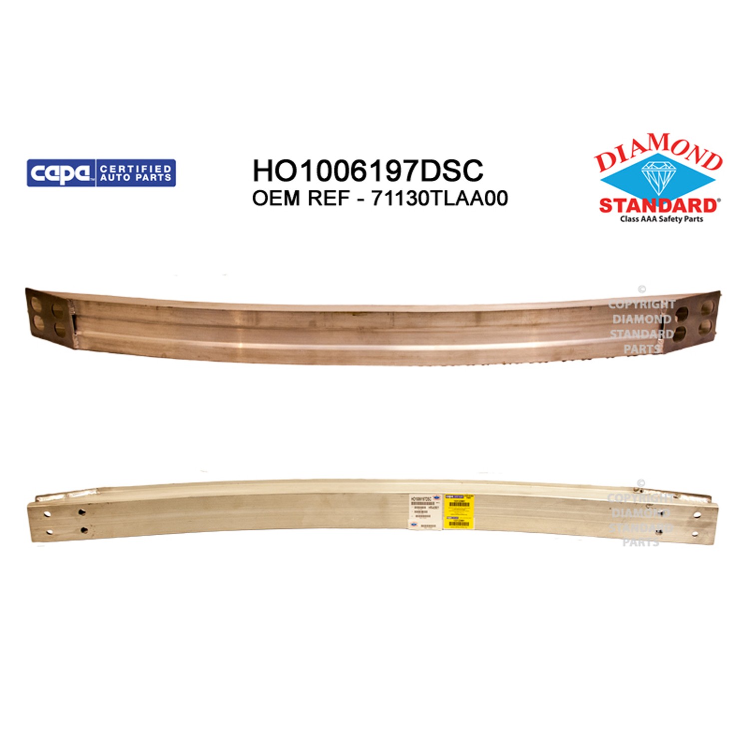 Bumper Cover Reinforcement Front CAPA for Honda CR-V 2017–2022