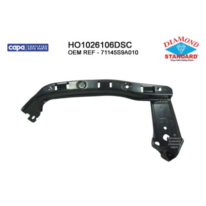 Bumper Cover Reinforcement Front Left Upper Side CAPA for Honda CR-V 2005–2006