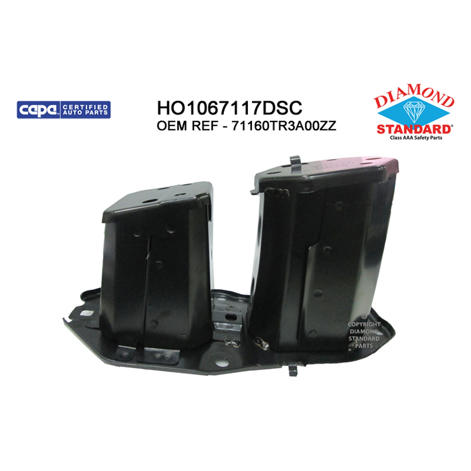 Bumper Bracket Front Right CAPA for Honda Civic Hybrid-L Hybrid 2013–2015