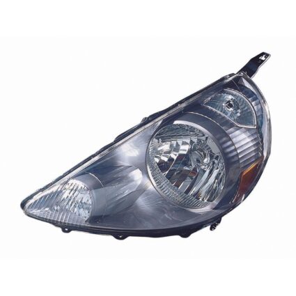 Headlight Lens Housing Left Storm Silver Code NH642M CAPA for Honda Fit 2007–2008