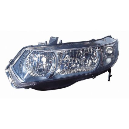 Headlight Lens Housing Left w/Clear Signal Lens CAPA for Honda Civic Coupe 2010–2011