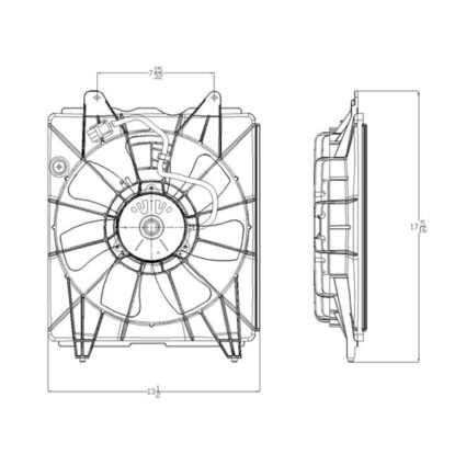 A/C Condenser Fan Assembly Motor/Blade/Shroud Assembly for Honda Civic Hybrid Hybrid-L 2006–2011
