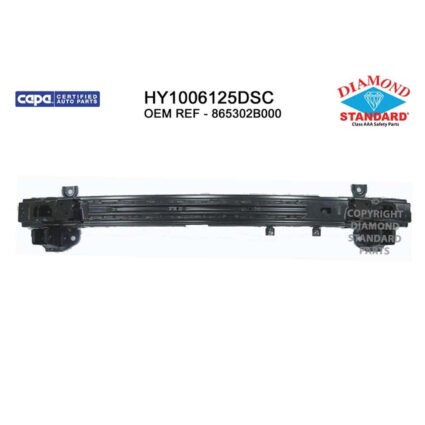 Bumper Cover Reinforcement Front CAPA for Hyundai Santa Fe 2007–2009