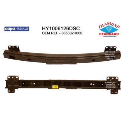 Bumper Cover Reinforcement Front CAPA for Hyundai Elantra 2007–2010