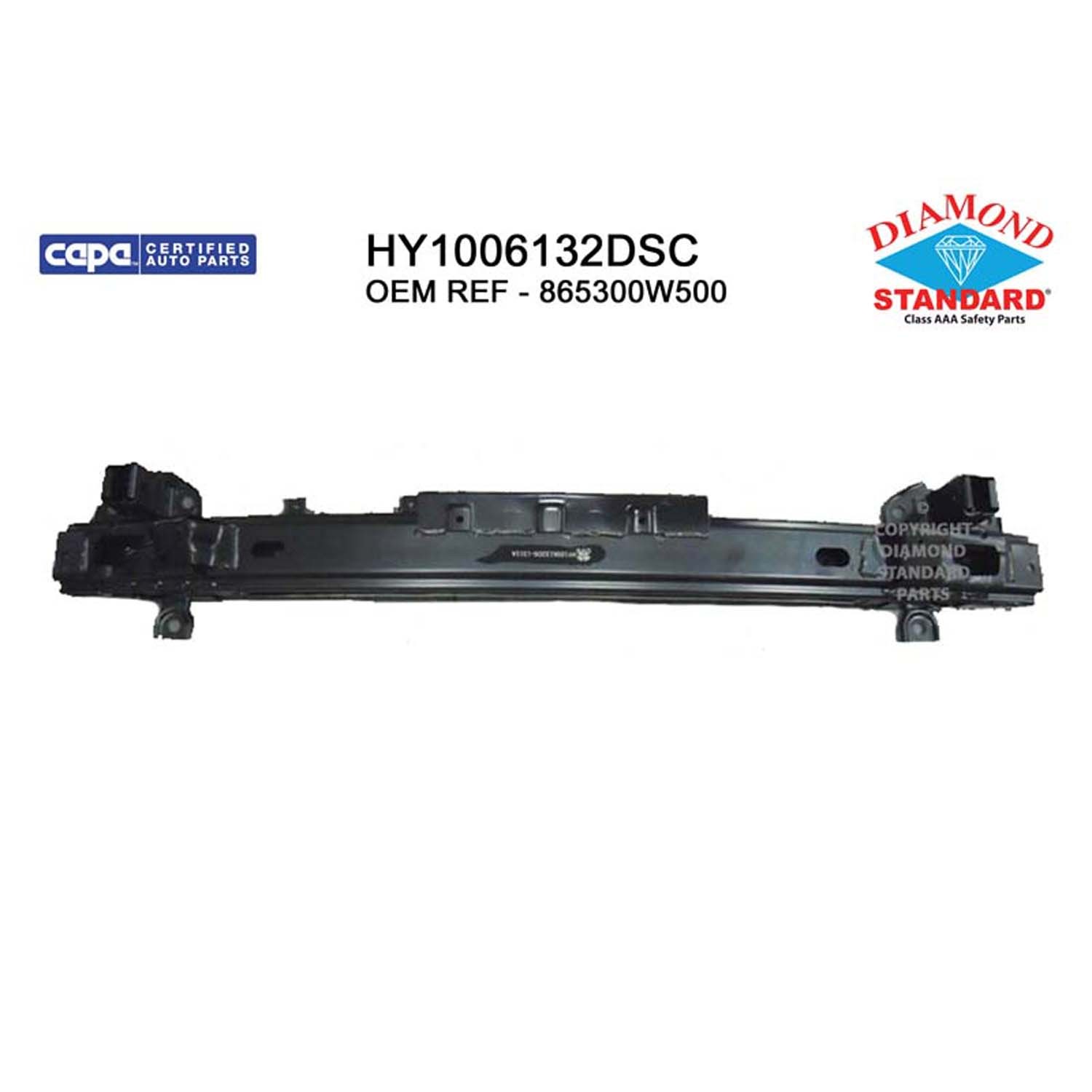 Bumper Cover Reinforcement Front CAPA for Hyundai Santa Fe 2010–2012