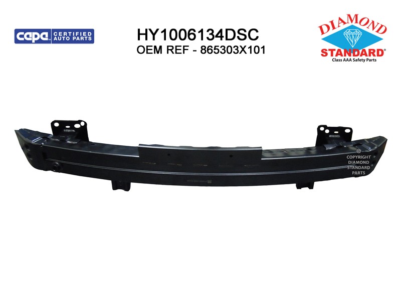 Bumper Cover Reinforcement Front CAPA for Hyundai Elantra Sedan 2011–2013