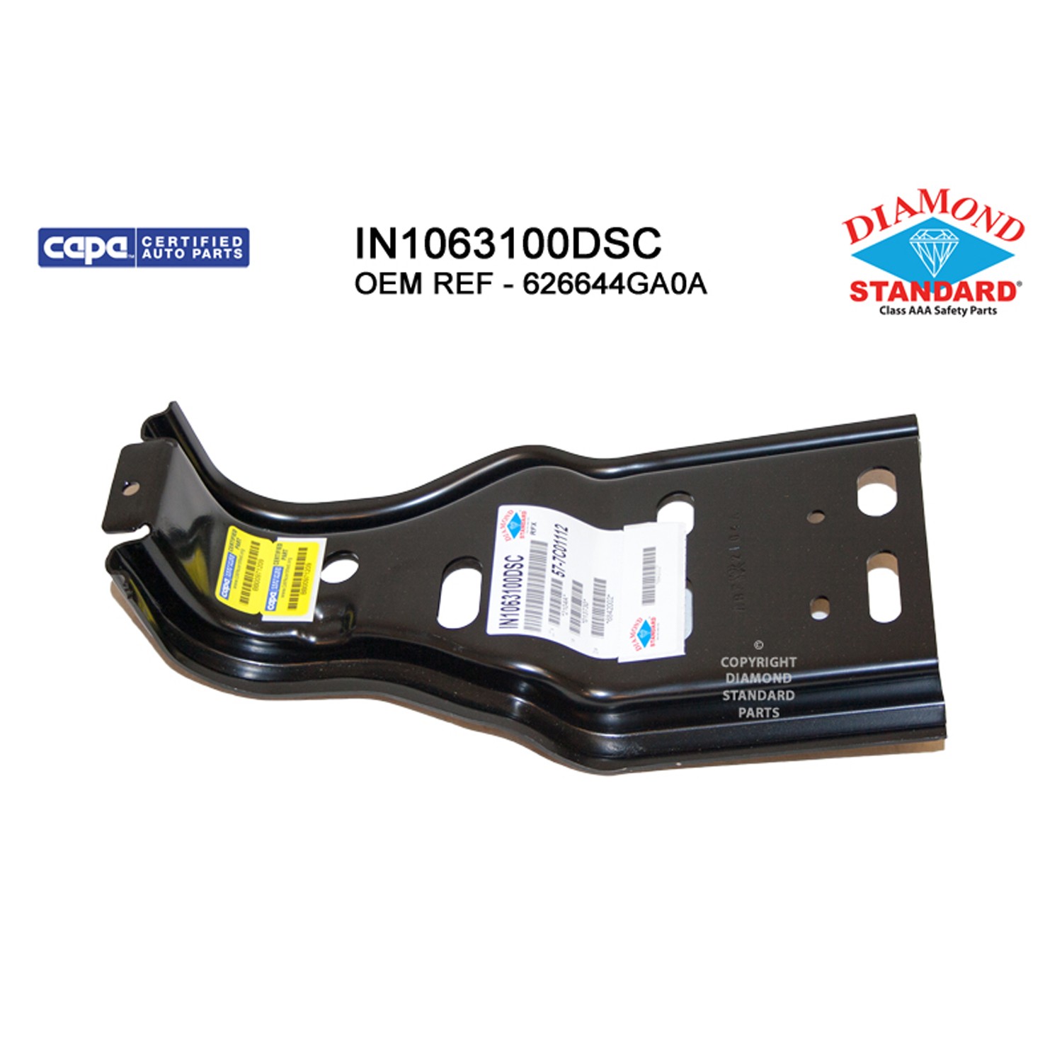 Bumper Support Front Right Bracket CAPA for INFINITI Q50 2014–2023