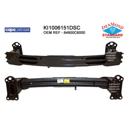 Bumper Cover Reinforcement Front w/o Auto Cruise CAPA for Kia Sorento 2016–2020