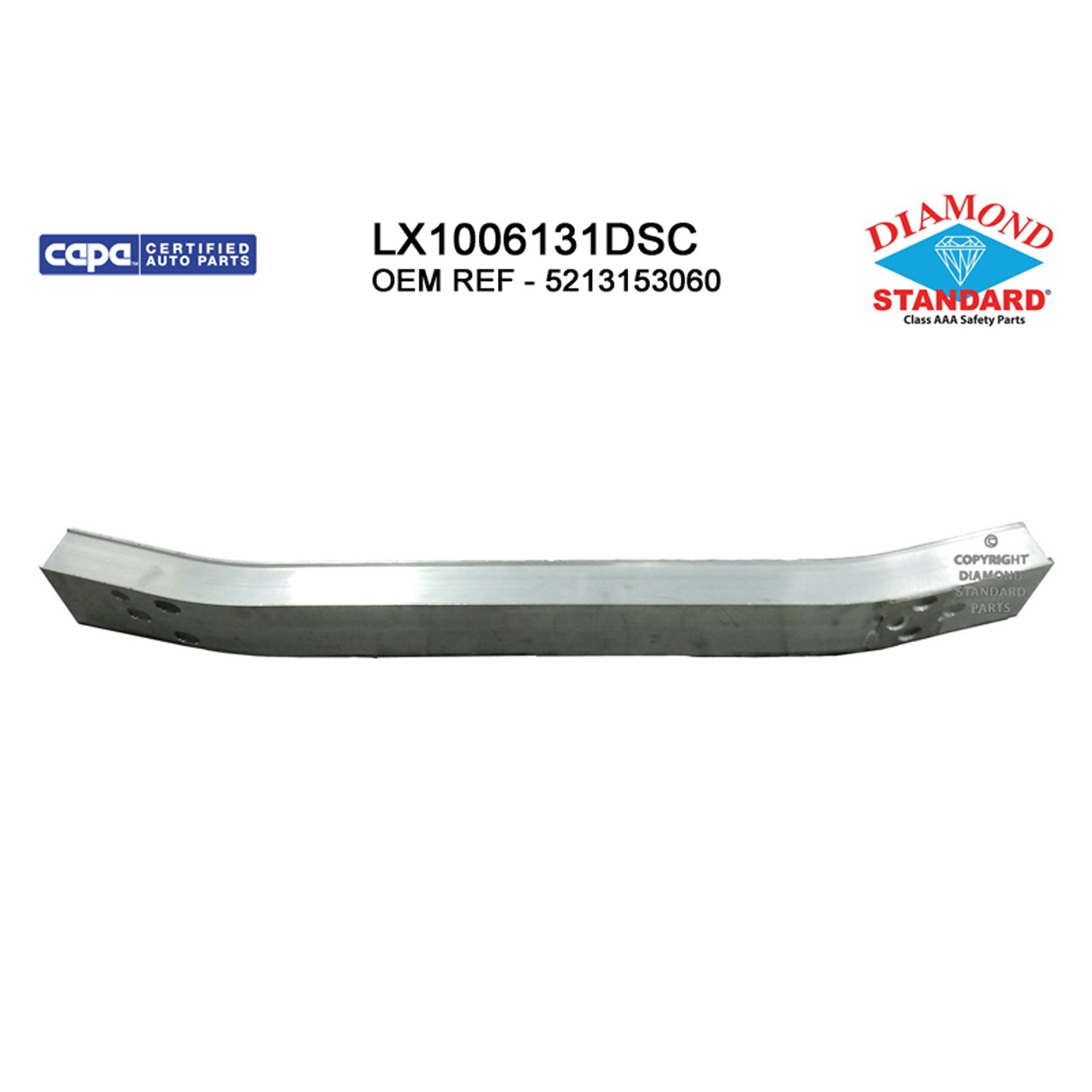 Bumper Cover Reinforcement Front CAPA for Lexus IS250 IS350