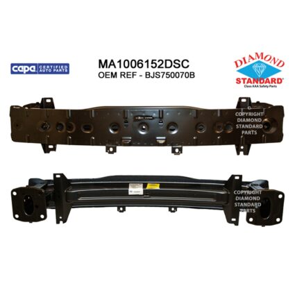 Bumper Cover Reinforcement Front CAPA for Mazda 3 2014–2016