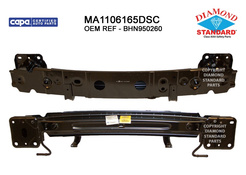 Bumper Cover Reinforcement Rear CAPA for Mazda 3 Hatchback 2014–2018