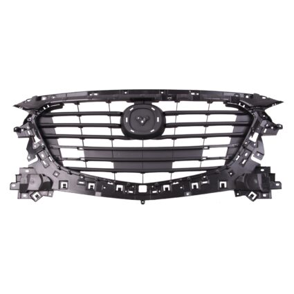 Grille Assembly Matte Black Mexico Built CAPA for Mazda 3 Sedan Hatchback 2017–2018