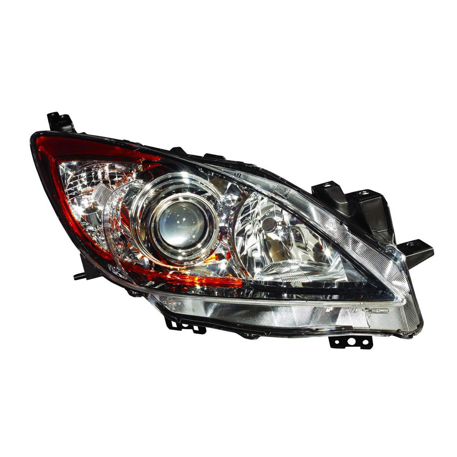 Headlight Lens Housing Right Halogen CAPA for Mazda 3 2010–2013