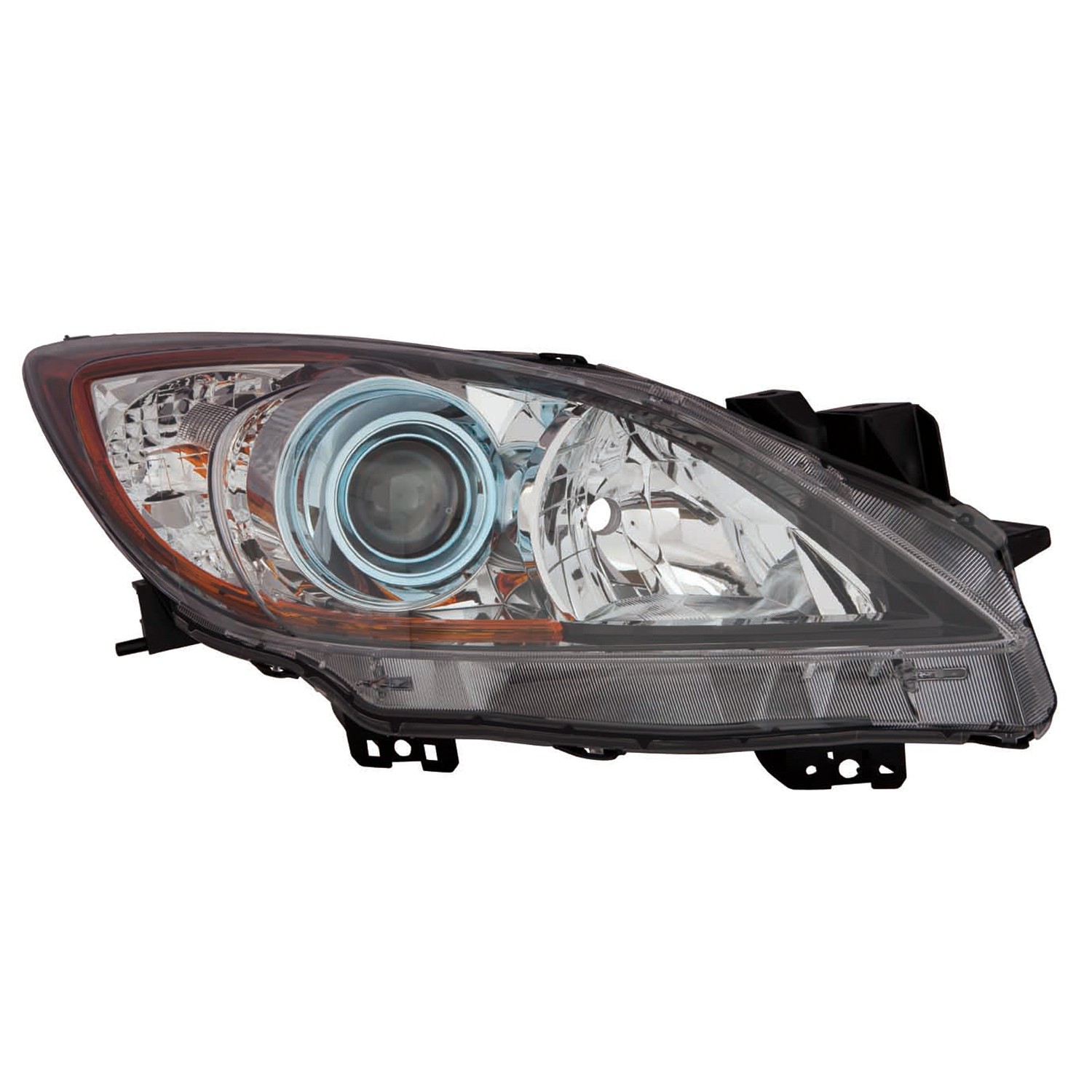 Headlight Lens Housing Right Halogen CAPA for Mazda 3 2012–2013